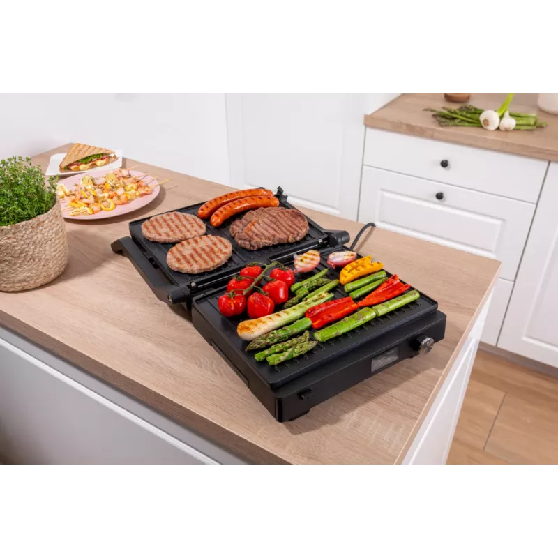 Grilinė keptuvė Gorenje GCG2000SD | kontaktinis grilis | juoda