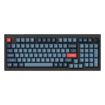 Keychron V5 Max belaidė klaviatūra RF 2,4 GHz Bluetooth juoda pilka 96% mechaninė