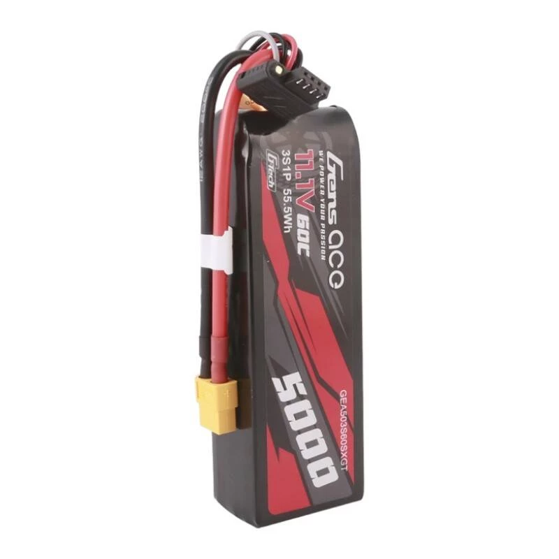 Gens ace G-Tech 5000mAh 11.1V 60C 3S1P Lipo akumuliatorius su XT60 kištuku