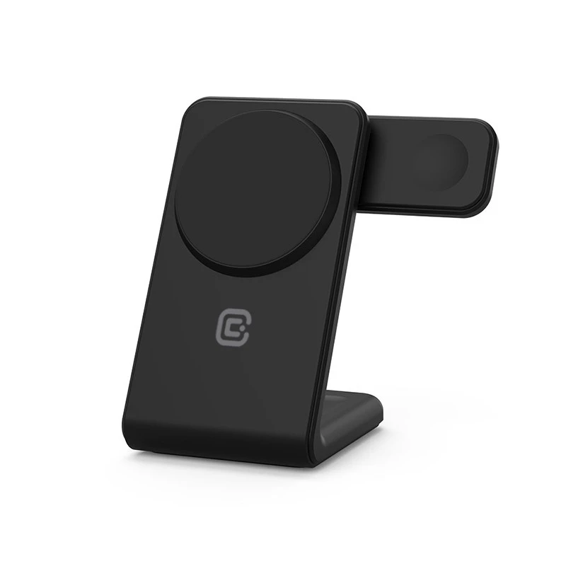Vidaus belaidis įkroviklis laikrodžiui Crong CRG-MSPS-BLK, juodas, Lightning/USB