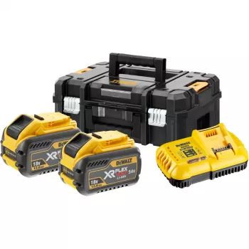DeWALT DCB118Y2T-QW akumuliatorių įkroviklis su dviem 12 Ah Ličio jonų baterijomis