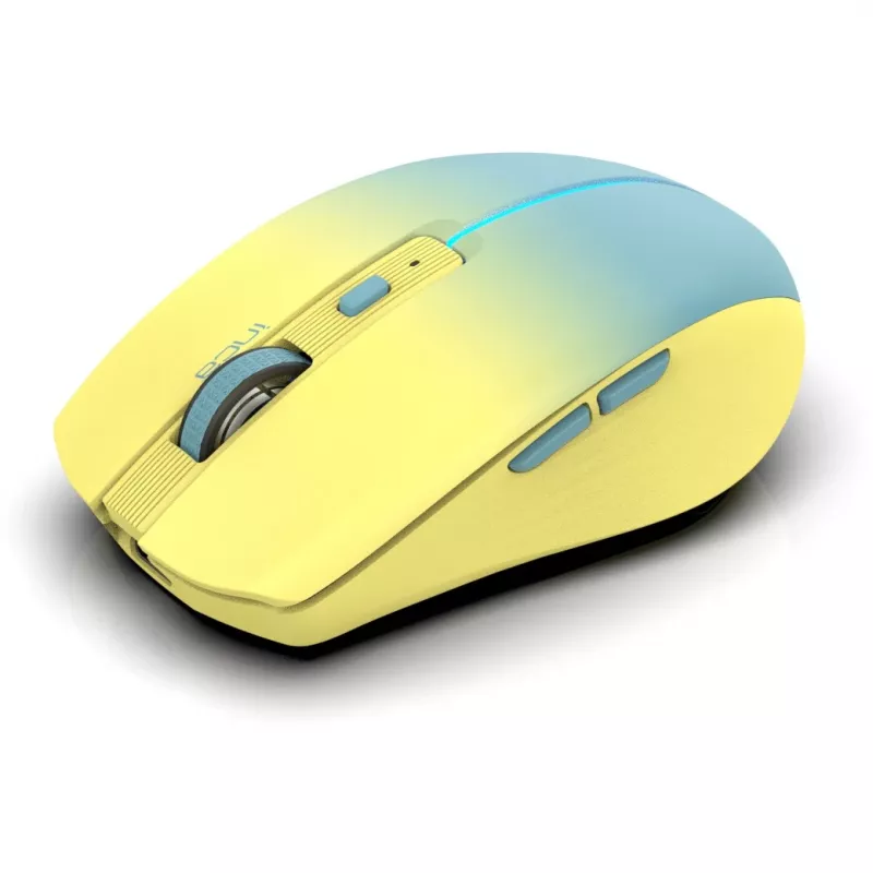 Cian Technology GmbH INCA Mouse IWM-511RS belaidė pelė su Bluetooth ir radijo ryšiu, RGB foninis apšvietimas, geltona