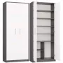 OLIV 2D CLOSED SHELVING UNIT, ANTHRACITE/Balta SET