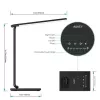 LED stalinė lempa Aukey LT-T10 12W 3000–6500K reguliuojama spalvos temperatūra, juoda