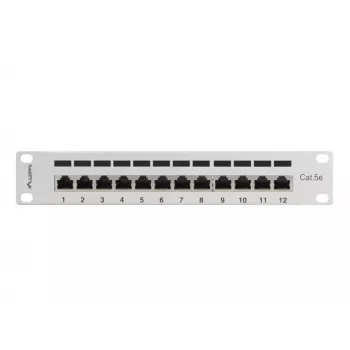 Patch Panel 1U Lanberg PPF5-9012-S, 12 prievadų, ekranuotas, Cat5/Cat5e