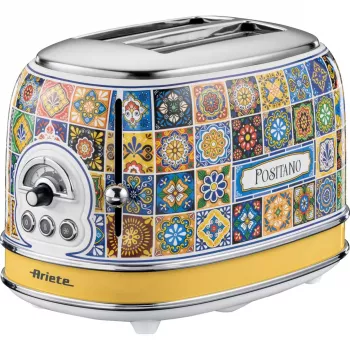 Ariete 155 Skrudintuvas Positano, 810W, 2 riekės, 6 skrudinimo lygiai, trupinių padėklas, atšildymo funkcija, automatinis išstūmimas, be spaustukų