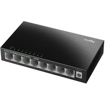 Nevaldomas jungiklis Cudy FS108 8 prievadai Fast Ethernet 10/100 juodas