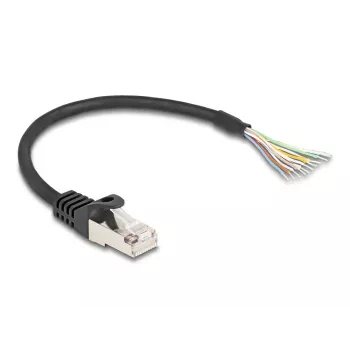DeLOCK RJ50 kištukas į atvirus laidų galus S/FTP 0,25 m juodas