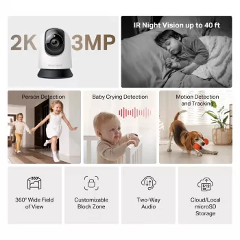 Vidaus apsaugos kamera TP-LINK MC210 Pan/Tilt Wi-Fi 1080p Naktinis matymas