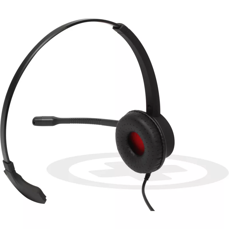 Mono USB ausinės Plusonic 10.1P – vienos ausies ausinės su USB jungtimi, skirtos Teams ir Skype