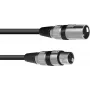 Audio kabelis XLR 3-pin Omnitronic 30220405 1m Juodas