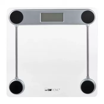 Svarstyklės elektroninės asmeninės CLATRONIC PW 3368 – 150 kg, tikslumas 100 g, stiklinė platforma
