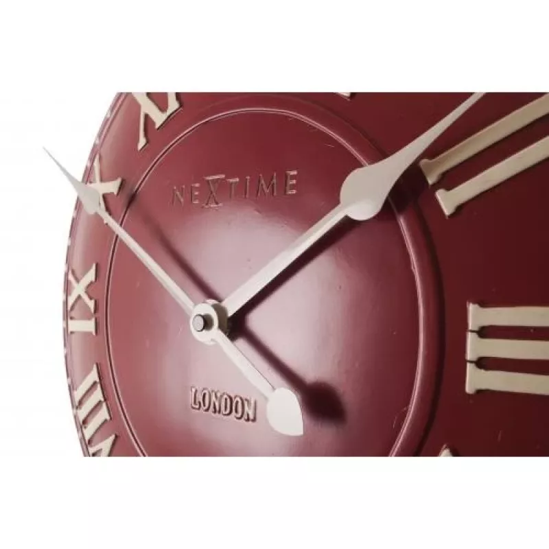 NeXtime laikrodis 3083ro London Roman, Ø34.5 cm, sieninis, raudonas/baltas
