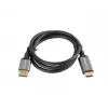 LANBERG DisplayPort (vyriškas) – HDMI (vyriškas) kabelis 1 m, 4K, juodas ir sidabrinis