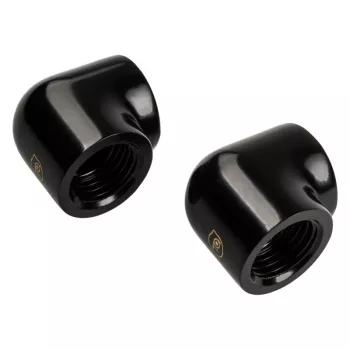 Adapteris 90° G1/4 colio moteriška į G1/4 colio moteriška, BitsPower Touchaqua TA-90DIA-GB
