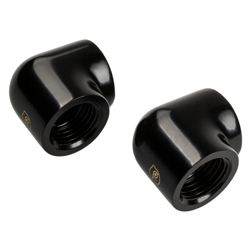 Adapteris 90° G1/4 colio moteriška į G1/4 colio moteriška, BitsPower Touchaqua TA-90DIA-GB