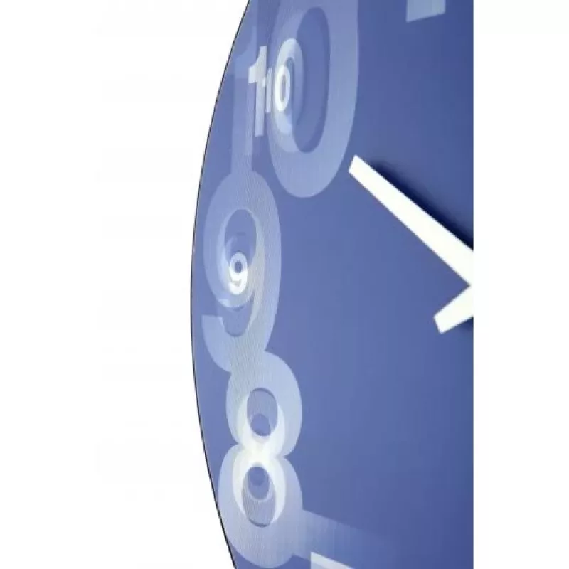 NeXtime 3077bl 3D sieninis laikrodis, Ø39.5 cm, mėlynas/baltas