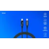 Savio CL-174 USB-C–USB-C kabelis, 100 W, Power Delivery/Quick Charge, skaitmeninis ekranas, 1 m, žalias