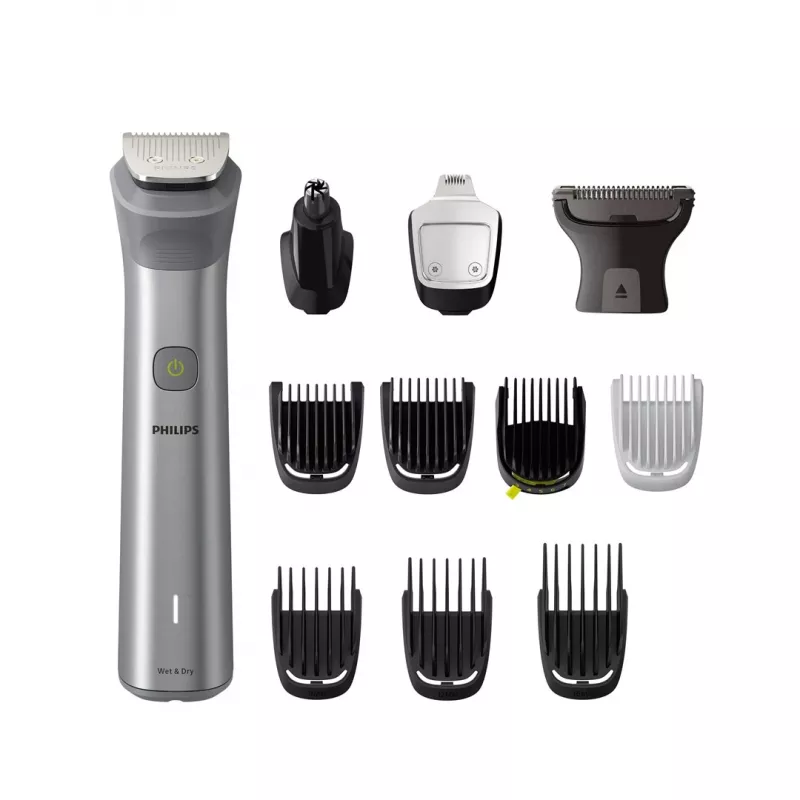 Philips All-in-One Trimmer MG5940/15 Series 5000, Nerūdijantis plienas, 0,5 mm, 1,6 cm, 1 mm, Barzda, Ausys, Nosis, Baterija