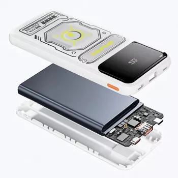 Powerbank AWEI P77K 10000mAh 22,5 W su integruotu kabeliu