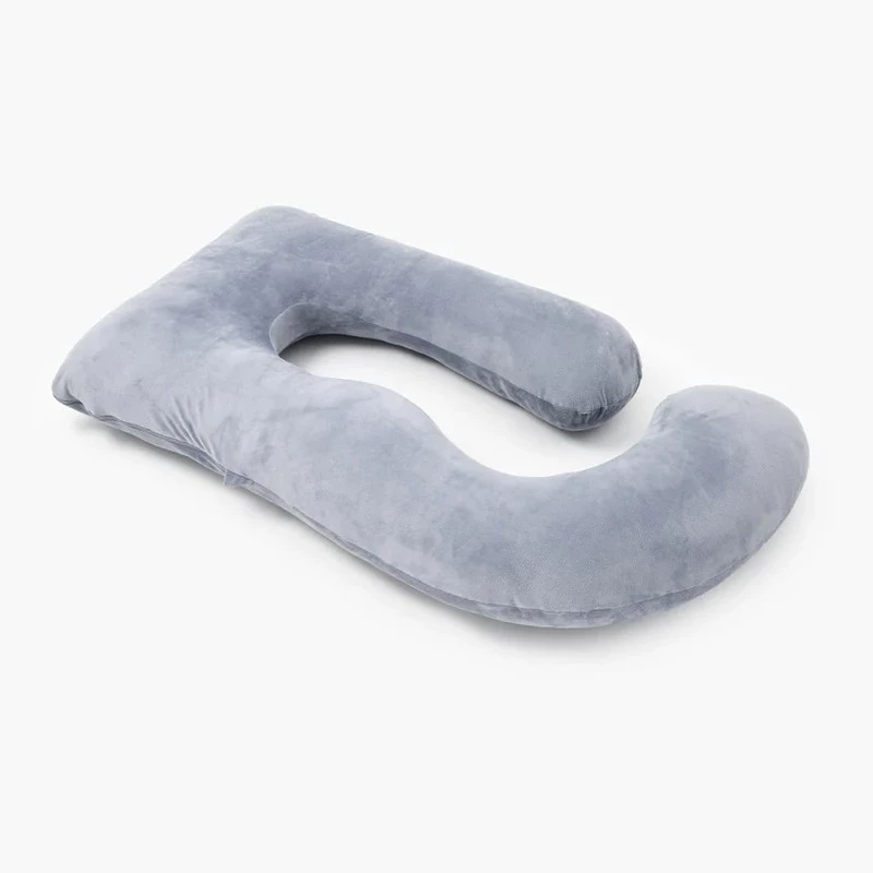 Momcozy PP101 U formos nėščiųjų pagalvė, tamsiai pilkas velvetas
