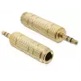 Pridėtinis adapteris DeLOCK 65360 3,5 mm lizdas – 6,35 mm kištukas, auksuoti kontaktai