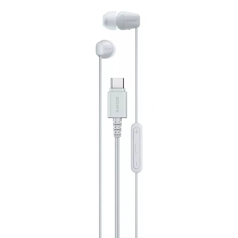Sony IER-EX15C ausinės, laidinės, į ausis, skambučiai/muzika, USB Type-C, baltos