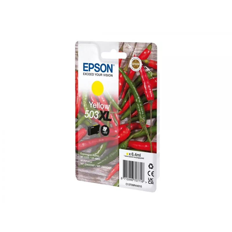 Originalus Epson 503XL geltonas kasetė, didelės talpos (XL), 6,4 ml, vienetinis pakavimas