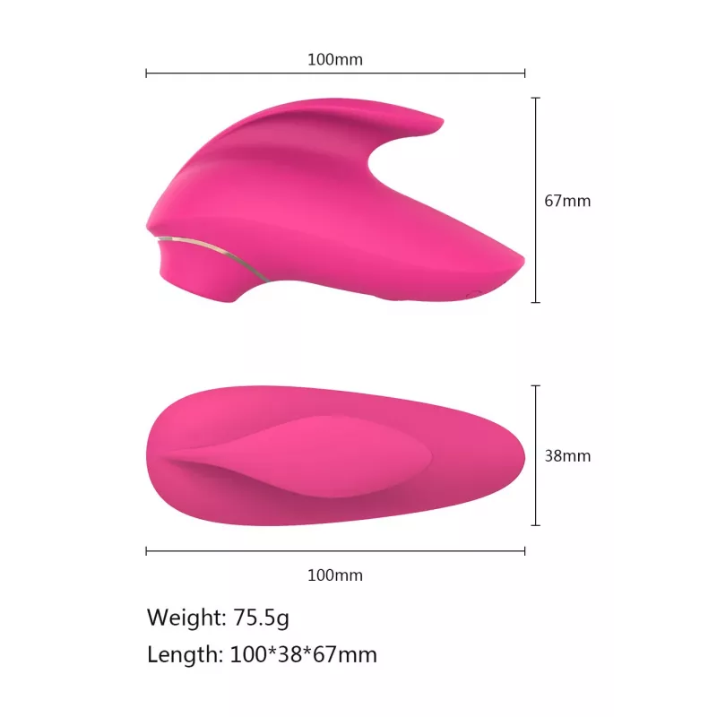 Klitorinis masažuoklis Erolab Dolphin VVS01r rožinis – kompaktiškas asmeninis stimuliatorius, įkraunamas per USB