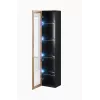 Vitrina sieninė Cama Meble VIGO 180 1800×400×300 mm juoda/wotan ąžuolas