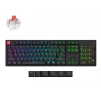 Belaidis mechaninis klaviatūra Keychron K10 RGB Black, kompaktiškas išdėstymas, RGB apšvietimas, Bluetooth ir USB-C