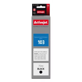 Activejet AE-103Bk rašalas (atitikmuo Epson 103 C13T00S14A; Supreme; 70 ml; 4500 puslapių, juoda)