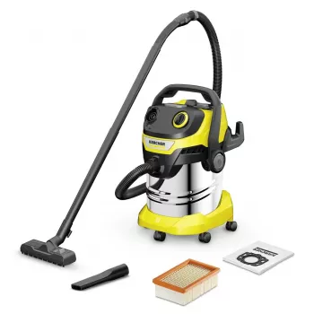 Šlapio ir sauso siurblys Kärcher WD 5 S V-25/5/22, nerūdijantis plienas, juoda, geltona, 25 l, 1100 W