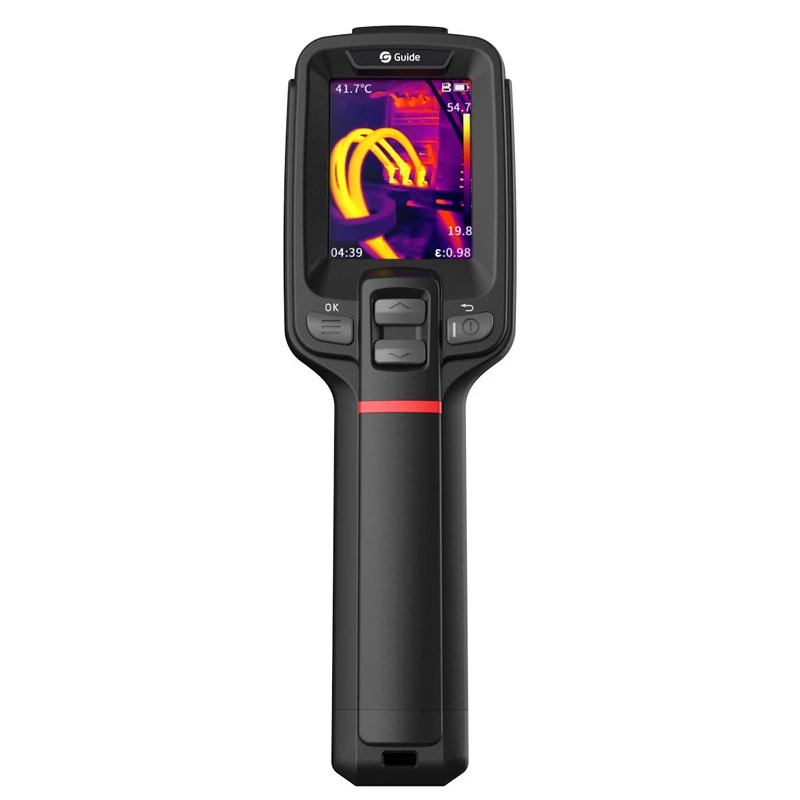 Termovizijos kamera Guide Sensmart E1+ – 120×90 px terminis jutiklis, 240×180 px maks., 2,4 colio LCD, Wi‑Fi, IP54, -20–550 °C