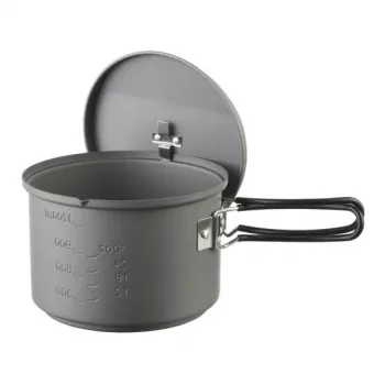 ESBIT Cookset su alkoholio degikliu, aliuminis 1,5 L, Ø15,4 cm, H115 mm, juodas