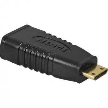 Wentronic Goobay HDMI™ adapteris, HDMI standartinis lizdas (A tipas), juodas - HDMI™ A lizdas > HDMI™ C (Mini) kištukas (68841)