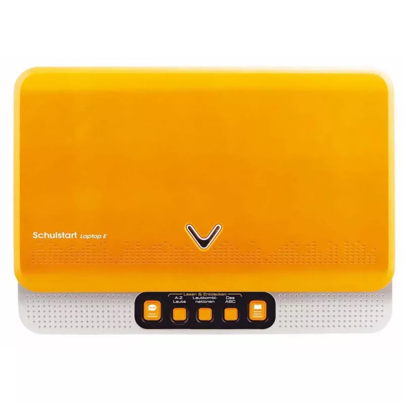 Vaikiškas mokomasis nešiojamas kompiuteris VTech Laptop E su dėklu (geltona/pilka)