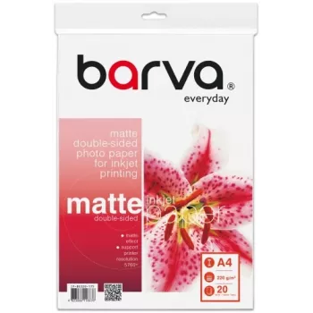 Barva BE220-175 fotopopierius, A4, matinis, 220 g/m², 20 lapų