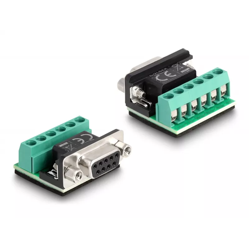 DeLOCK 63465 USB 2.0 į RS-422/RS-485 adapterinis kabelis 1,8 m, juodas/skaidrus