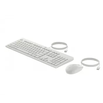 HP 225 G2 USB laidinis pelės ir klaviatūros rinkinys, Copilot Key – Cashmere White – ESTONIAN