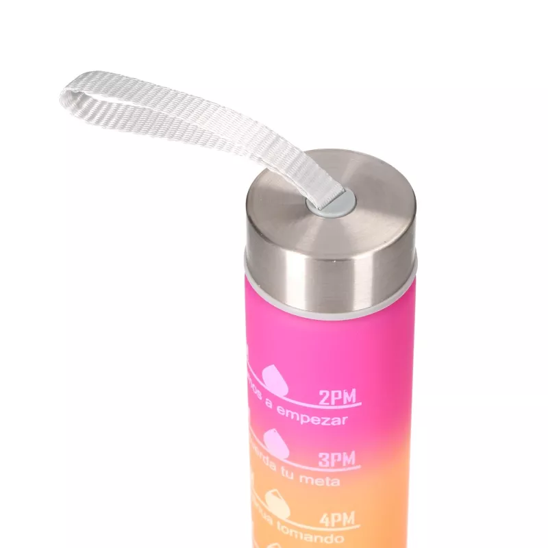 Extralink Motyvacinis vandens butelis 3W1 rinkinys Rožinis-Oranžinis 2000ML+900ML+300ML