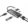 NATEC Fowler Plus USB Type-C juodai pilkas MicroSD SD centras