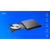SAVIO AK-59 Išorinis plonas CD/DVD įrašymo įrenginys R/RW - USB-C/USB-A, juodas