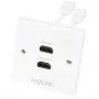 LogiLink AH0015 HDMI sienos rozetė, 2 prievadai, balta