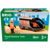 BRIO 63604700 keleivinis traukinys oranžinis-juodas, medinis žaislinis traukinukas, suderinamas su BRIO bėgiais