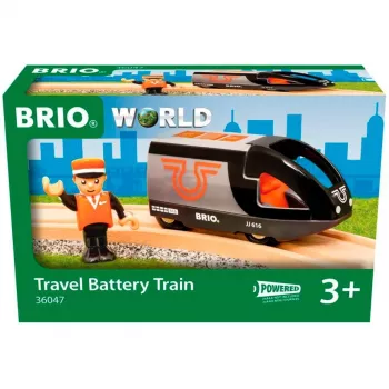 BRIO 63604700 keleivinis traukinys oranžinis-juodas, medinis žaislinis traukinukas, suderinamas su BRIO bėgiais