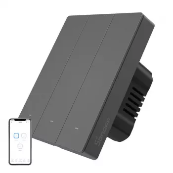 Sonoff M5-3C-80 Wi‑Fi išmanusis sieninis jungiklis, 3 mygtukai