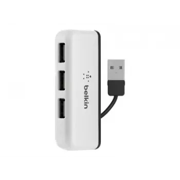 Belkin USB 2.0 4 prievadų kelioninis USB šakotuvas, sidabrinis, F4U021bt