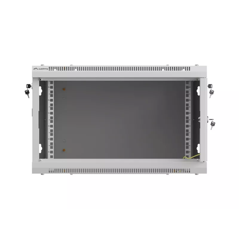 19 colių 6U 600x600 mm pilkas perforuotas sieninis stovo korpusas Lanberg WF01