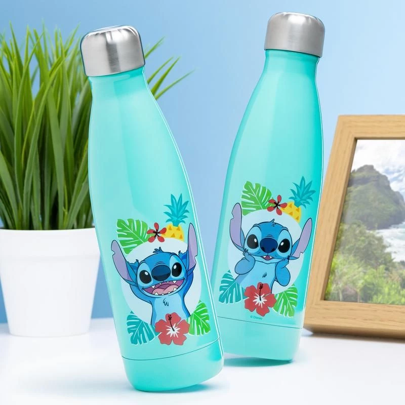Geriamasis butelis Paladone PP10960LS 460 ml nerūdijančio plieno turkio spalvos su Stitch dizainu
